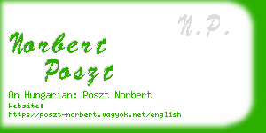 norbert poszt business card